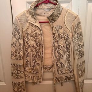 Blank NYC Moto Jacket White/Silver S